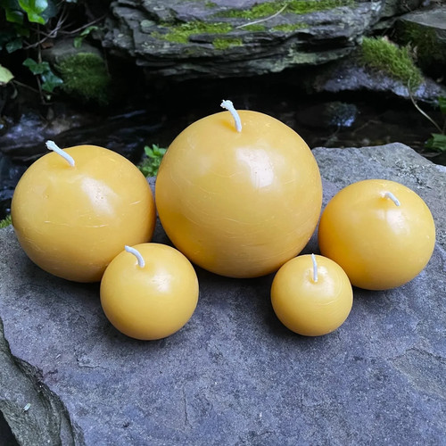 Giant sphere beeswax candles - giant,