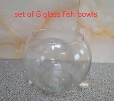 Round Glass Flower Vase Fish Bowl Balloon Centerpiece Wedding Set Of 8