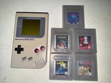Nintendo DMG Gameboy Original Console & 5x Games