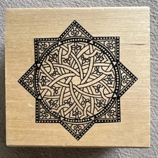 Papermania - Wooden Rubber Stamp- PMA10110 - Mandala Eight Pointed Star