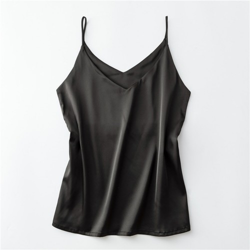 Women satin silk tank tops - silk,