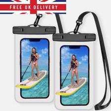 Pack Of 2 Waterproof Phone Pouch Underwater Case Cover Dry Bag Mobile Universal
