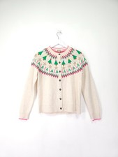 Boden Cardigan Small White Fa
