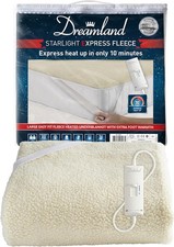 Dreamland 16567 Fleece Heated Underblanket Starlight Express King Throw Beige