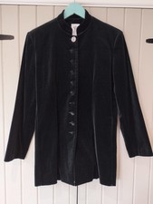 Paule Vasseur long dark green velvet jacket 12 approx