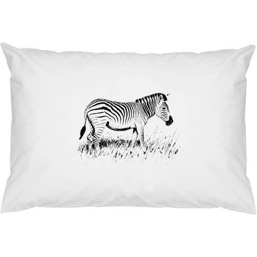 Zebra grazing on - x, grass'