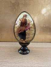 Original hand painted egg  (Lacquered Russian style Ukrainian Egg)