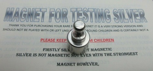 Magnet for testing silver - testing,