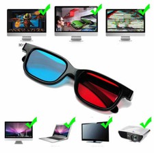 2/4pcs Red Blue 3D Glasses