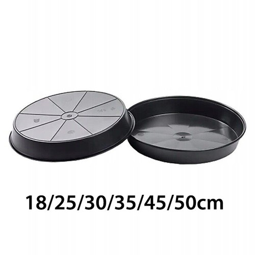 Black round plastic - black,