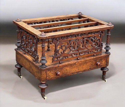 Victorian walnut canterbury - victorian,