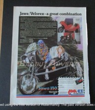 Jawa /Velorex - a great combination Advert   Suitable for Framing