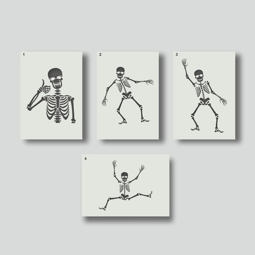 Skeleton stencils for home - stencils,
