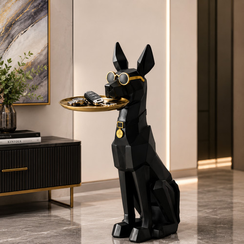 Modern geometric doberman - geometric,