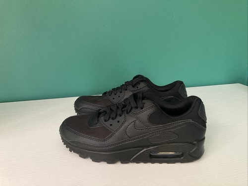 Junior black leather nike air - black,