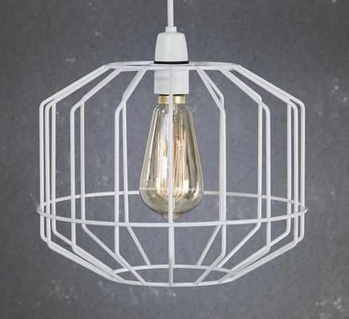 Wire cage lampshade - wire, pendant