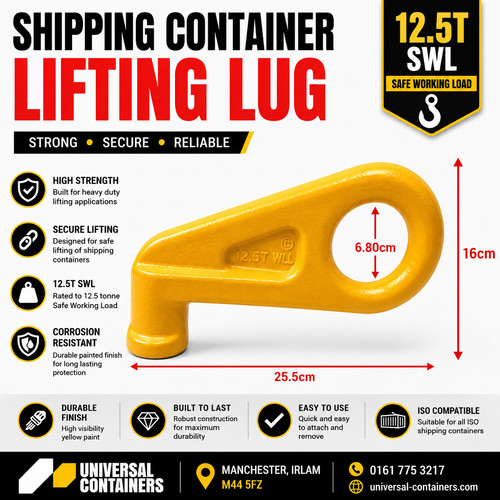 Shipping container lifting lug - container,