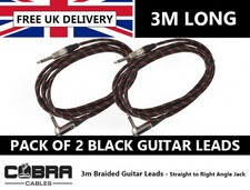 3m Guitar Lead x2 Black
