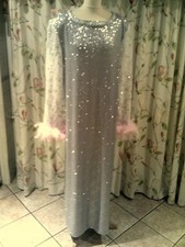 Drag Queen Silver glitter Long
