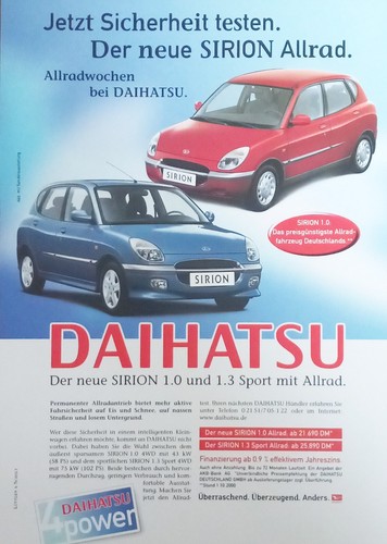 Daihatsu sirion awd 00 - daihatsu,
