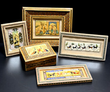 Five Persian Khatam Inlaid