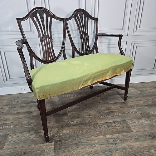 Antique mahogany double chair - antique,