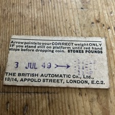 Vintage Weighing Machine Card