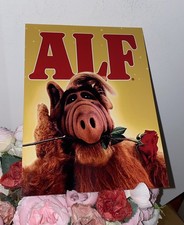 Alien Alf With Rose Metal Sign