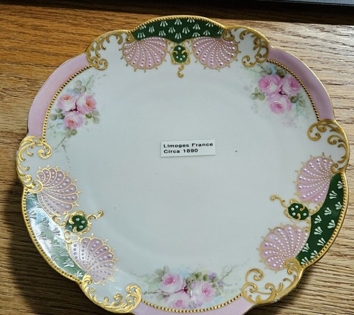 Antique limoges salad - antique, plate