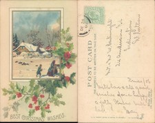 Christmas scene with people