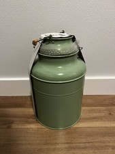 2 Vintage Ikea Milk Cans Sage