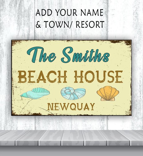 Personalised beach house hut - personalised,