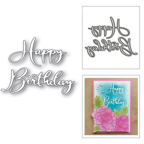 Happy birthday word metal - happy,