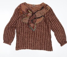 Rezza Pazzi Women's Brown Pullover, Knit, Size L