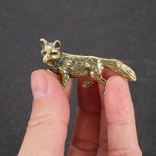 Solid Brass Fox Figurines