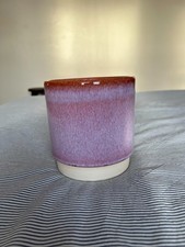 Reactive glazed plant pot