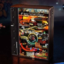 ROKR 3D Puzzle Model Kit Hip-hop Street Marble Run Mechanical Toy with LED Gift