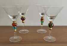 Artland Splendor Martini Glasses x 4 Hand Made 20.5cm Tall