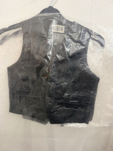Boys black 28inch waistcoat - black,