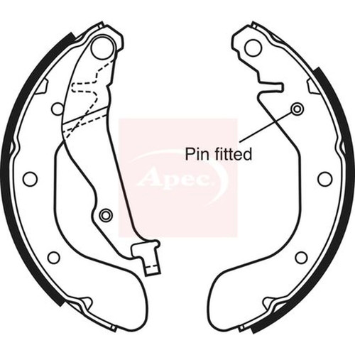 Apec brake shoe set axle - axle, kit