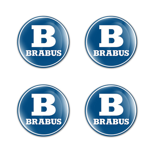 Brabus glossy stickers 4pc - glossy,