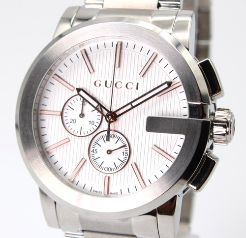Gucci chrono ya101201 silver - gucci,
