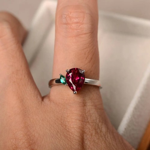 Pink ruby ring lab - pink,