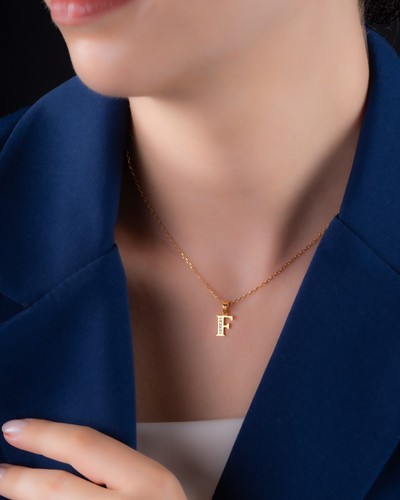 22ct gold initial pendant all - initial, pendant-all