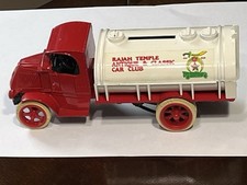 Vintage Rajah Temple Truck Piggy Bank Metal Classic Car Club P B