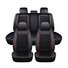 Car Seat Covers Protectors PU Leather Comfortable Full Set Front Rear Universal