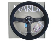 Nardi Torino Style Steering wheel - Black Suede - Universal Fits Momo Sparco OMP