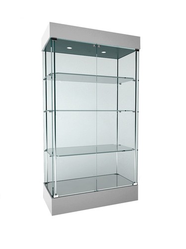 Glass frameless white lock - glass,