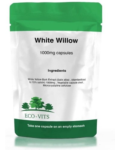 White willow 1000mg capsules - white,