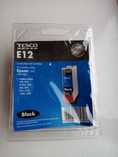 TESCO E12 EPSON T007 Stylus 790 - 1290/S BLACK Ink Cartridge SEALED BRAND NEW